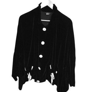 VTG Angel Pie Women Pants Set Langelook Black Velvet Ribbons Oversized OSFM